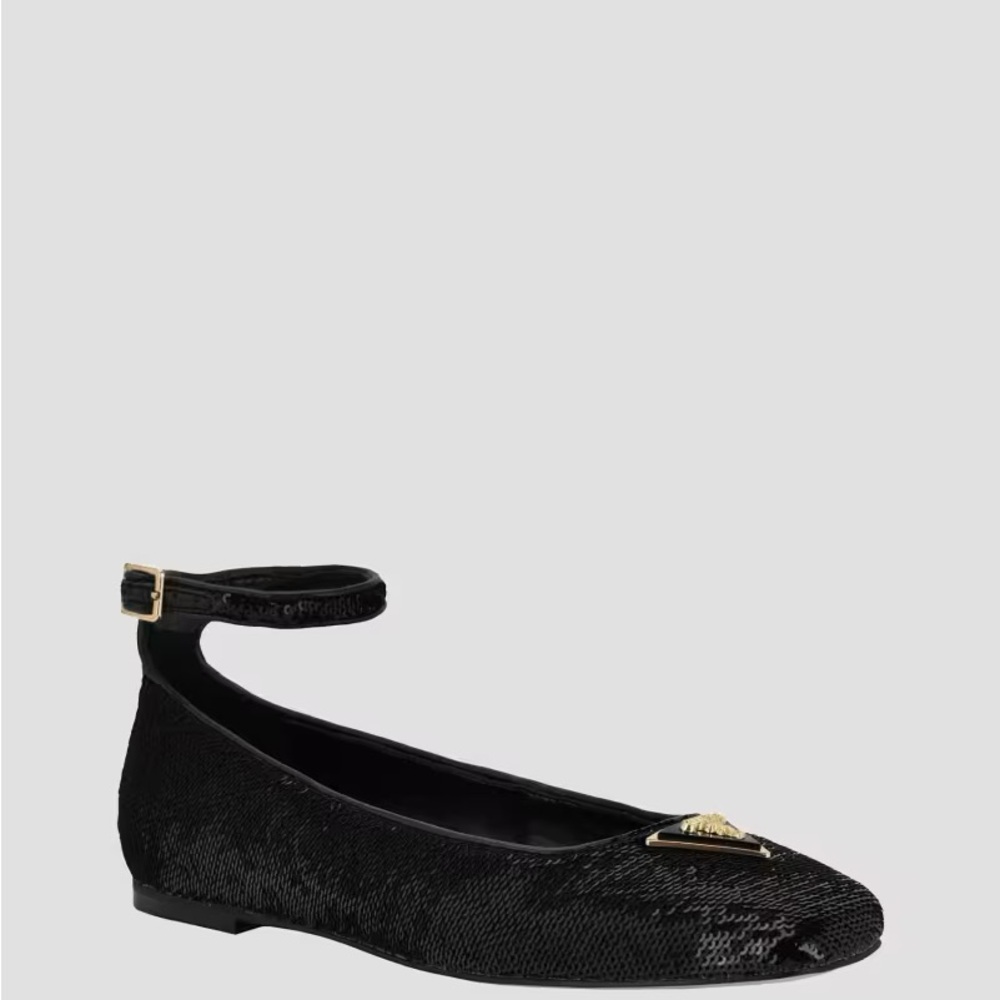 GUESS Women's Black Sequin Ballet Flats - Picture 2 of 6